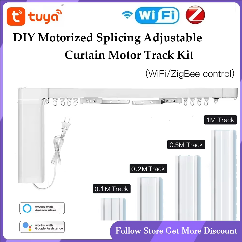 Motorized Curtain Rail Alexa Google - WiFi/ZigBee Elektrikli Perde Motoru Tuya Akıllı