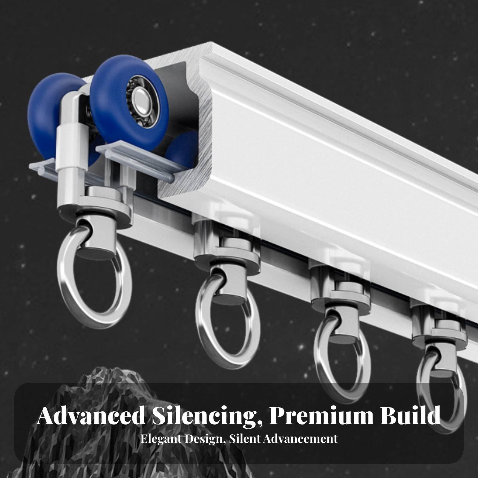 Curtain Track Ceiling Mount Aluminum - Sessiz Çalışan, Ağır Hizmet Tipi, Alüminyum,