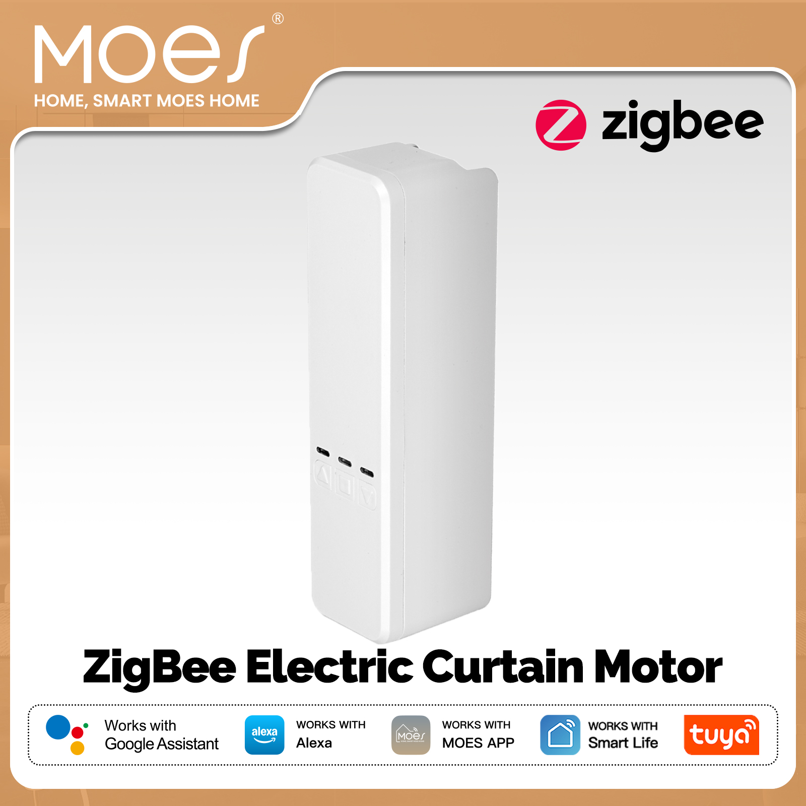 Smart Curtain Motor Zigbee - MOES Tuya ZigBee Akıllı Zincirli Stor