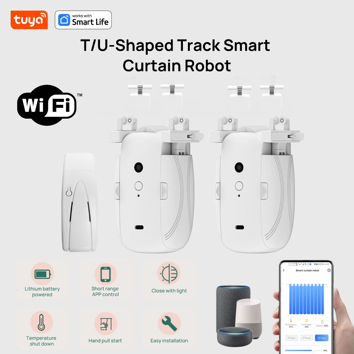 Smart Curtain Robot Pusher - Tuya Akıllı WiFi Perde Robotu (Ağ