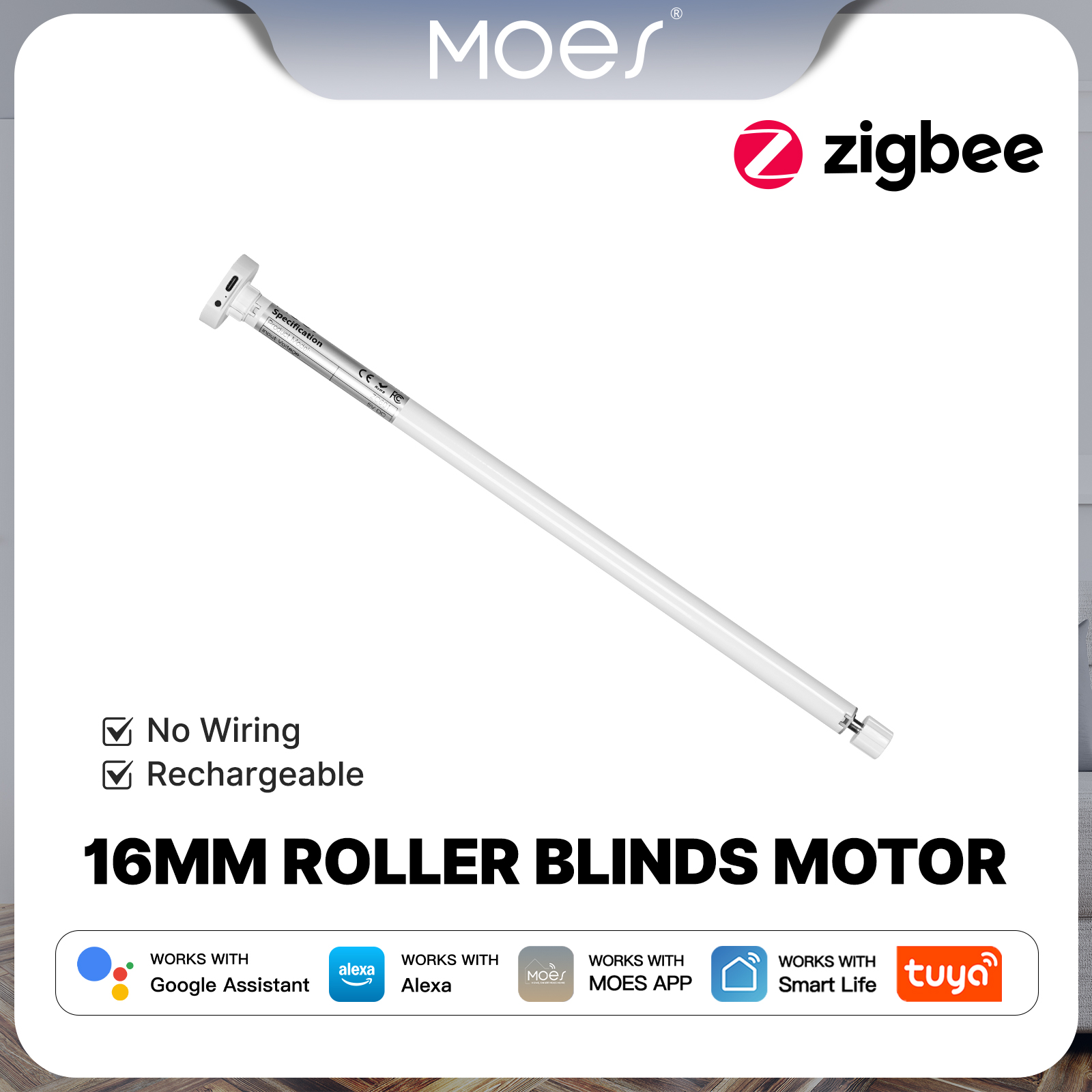 Smart Curtain Motor Zigbee - MOES Tuya Zigbee Akıllı Stor Perde