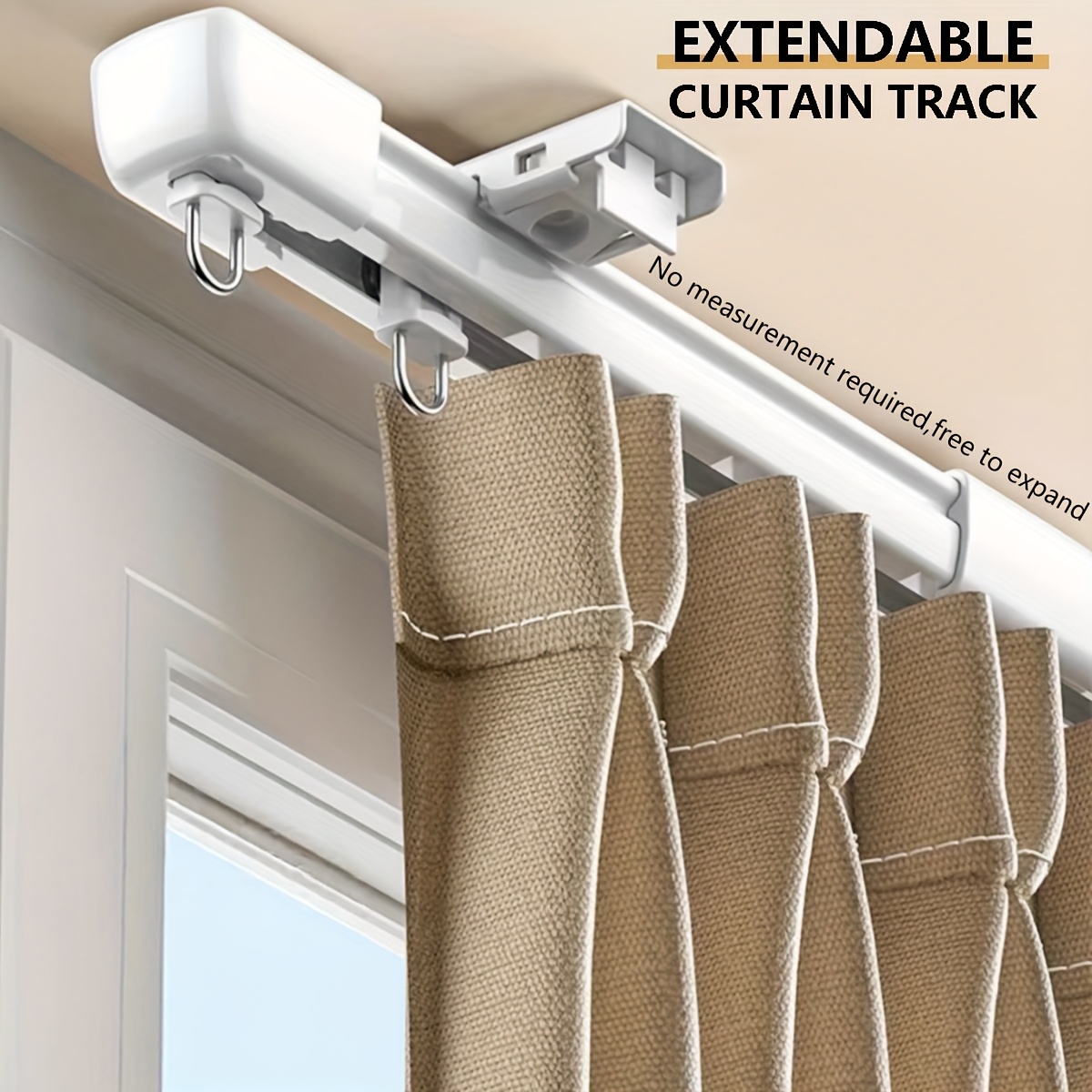Curtain Track Ceiling Mount Aluminum - Geri Çekilebilir Perde Ray Sistemi Ayarlanabilir
