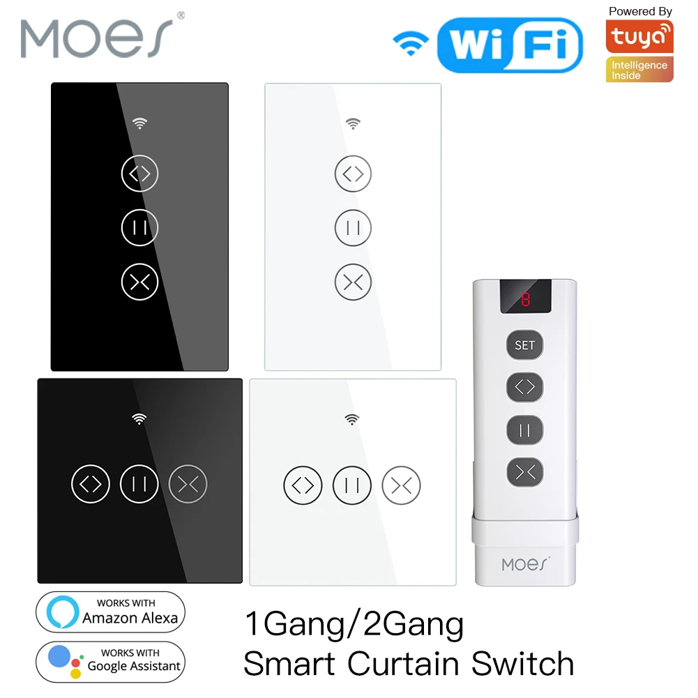 Motorized Curtain Track Wifi - MOES WiFi akıllı perde kör anahtarı