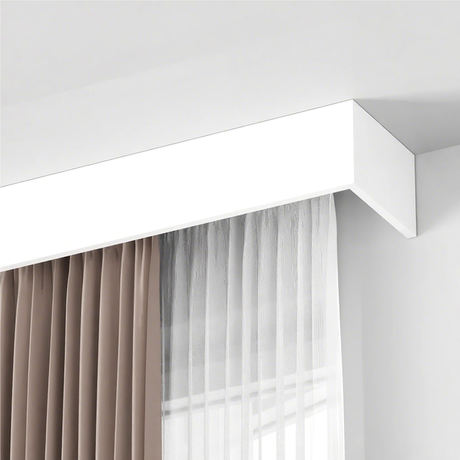 Curtain Track Ceiling Mount Aluminum - Perde Kutusu, Çift Raylı, Tavana veya