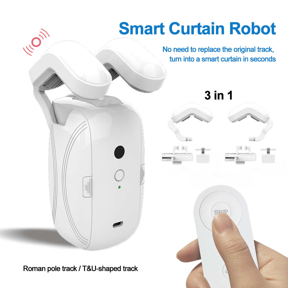 Smart Curtain Robot Pusher - Akıllı Perde Robotu Roma/T/U-Ray Parçaları Otomatik