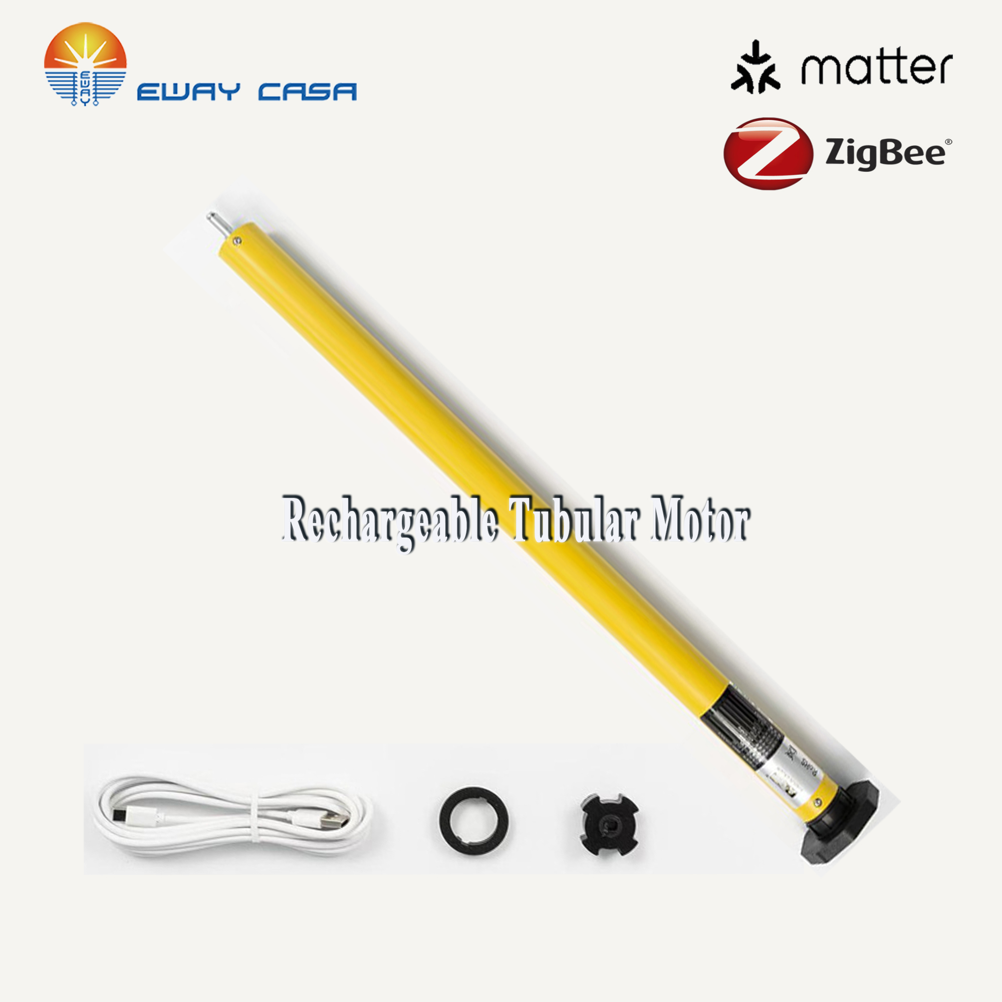 Electric Blind Motor Rechargeable - Akıllı Ev Stor Perdeleri için Matter