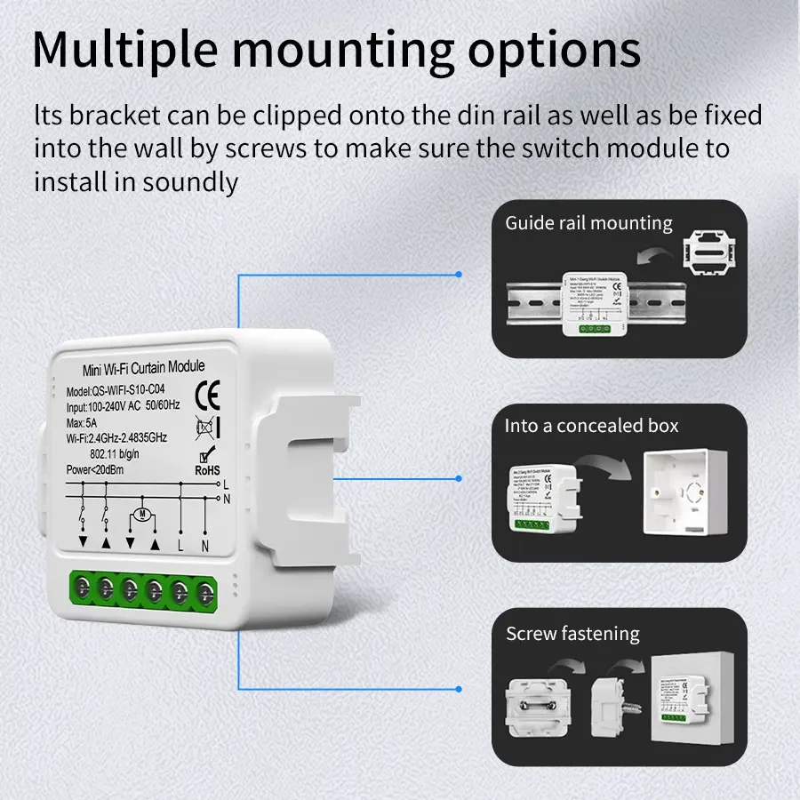 Motorized Roller Blind Wifi - Tuya Smart ZigBee/WiFi Perde Anahtarı Modülü