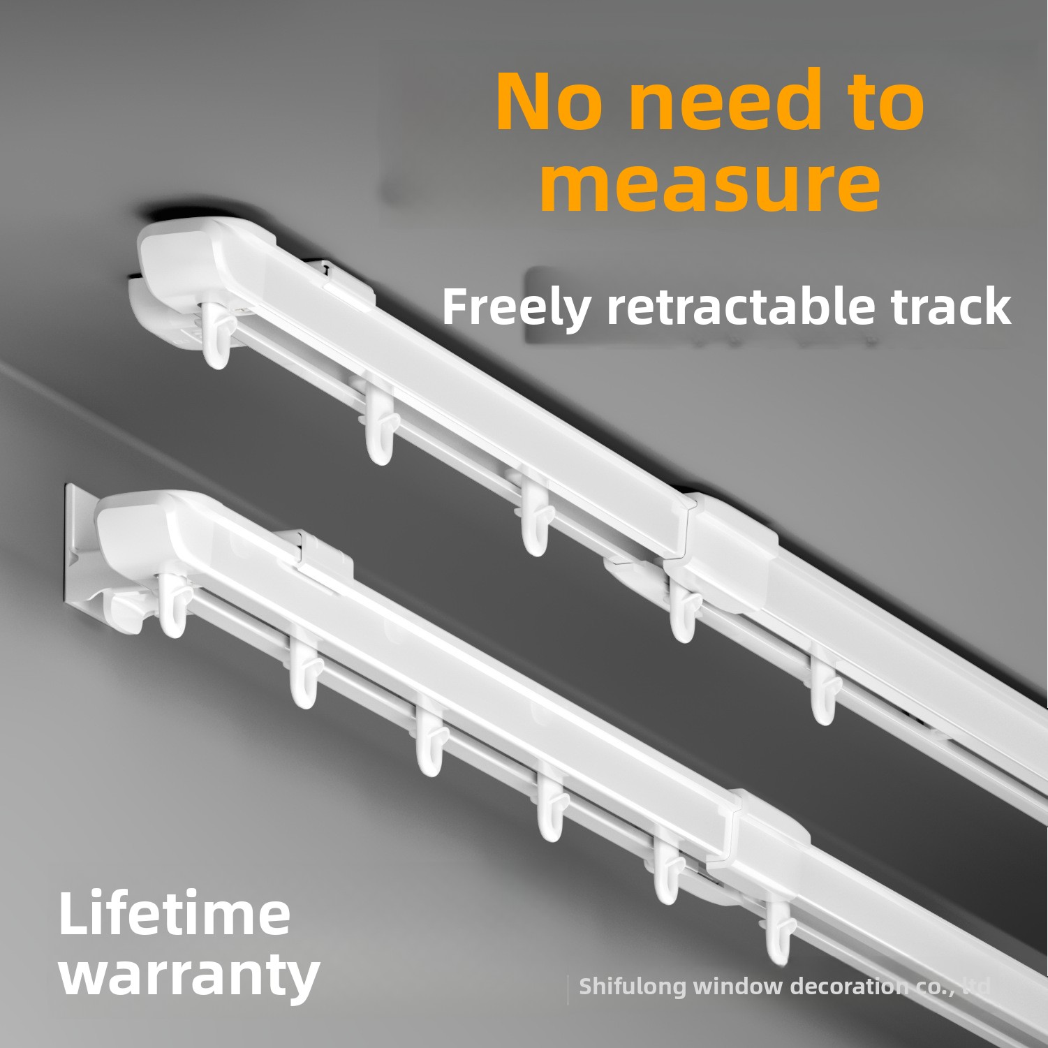 Curtain Track Ceiling Mount Aluminum - Ayarlanabilir Alüminyum Perde Rayı Sessiz Asma