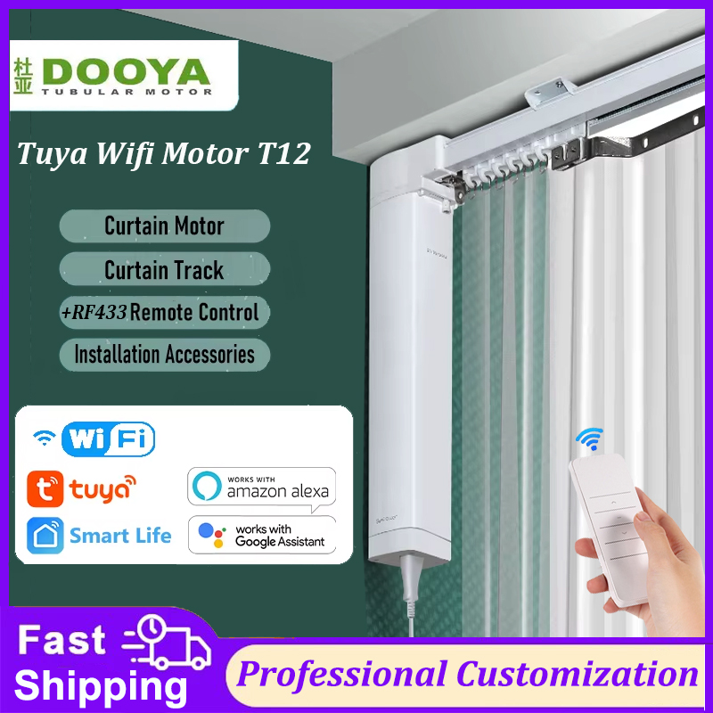 Motorized Curtain Track Wifi - Dooya T12 Tuya Wifi Perde Motoru