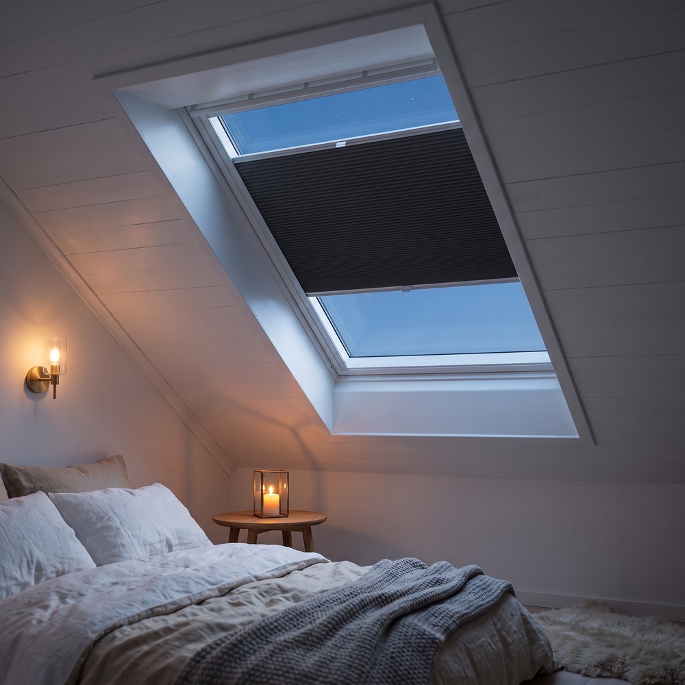 Motorized Skylight Blind - Tavan Penceresi için Tam Karartma Özelliğine