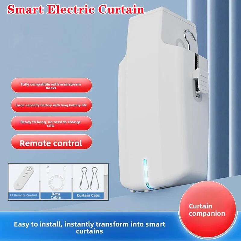 Smart Curtain Robot Pusher - Akıllı Elektrikli Perde Robotu, Ray Motoru,