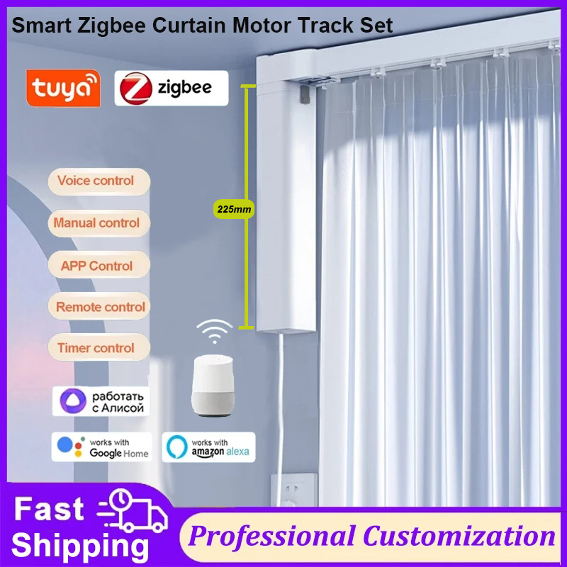 Tuya Zigbee Elektrikli Akıllı  - Motorized Curtain Rail Alexa Google incelemesi ve fiyatı