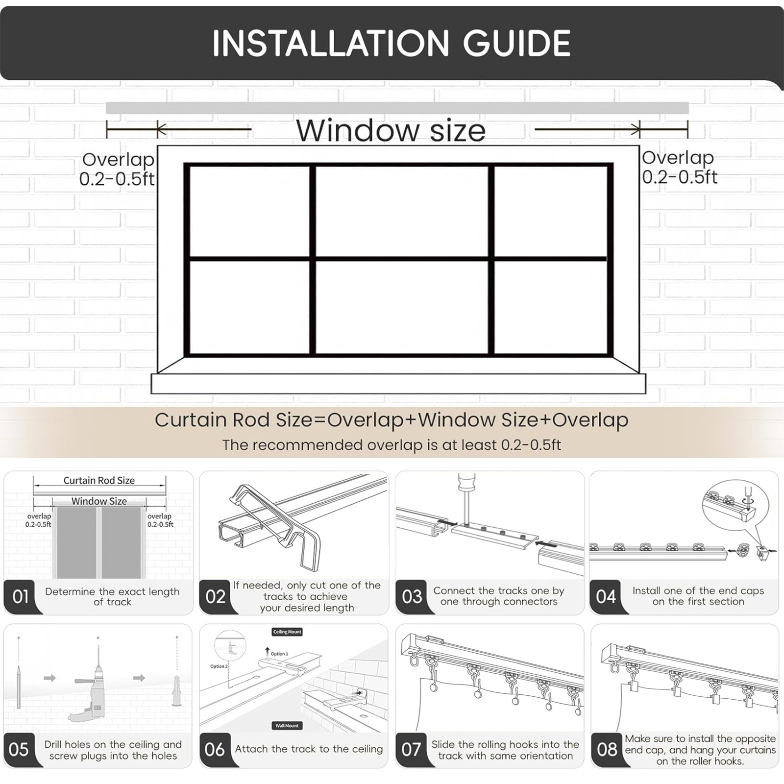 LAMREY Tavan Perde Rayı, Rulo  - Curtain Track Ceiling Mount Aluminum incelemesi ve fiyatı