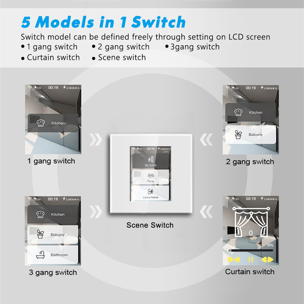 LCD WiFi akıllı perde anahtarı - Motorized Roller Blind Wifi incelemesi ve fiyatı