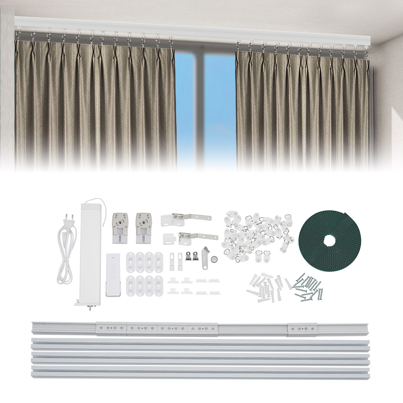 Motorlu Perde Rayı, Uzaktan Ku - Motorized Curtain Rail Alexa Google incelemesi ve fiyatı