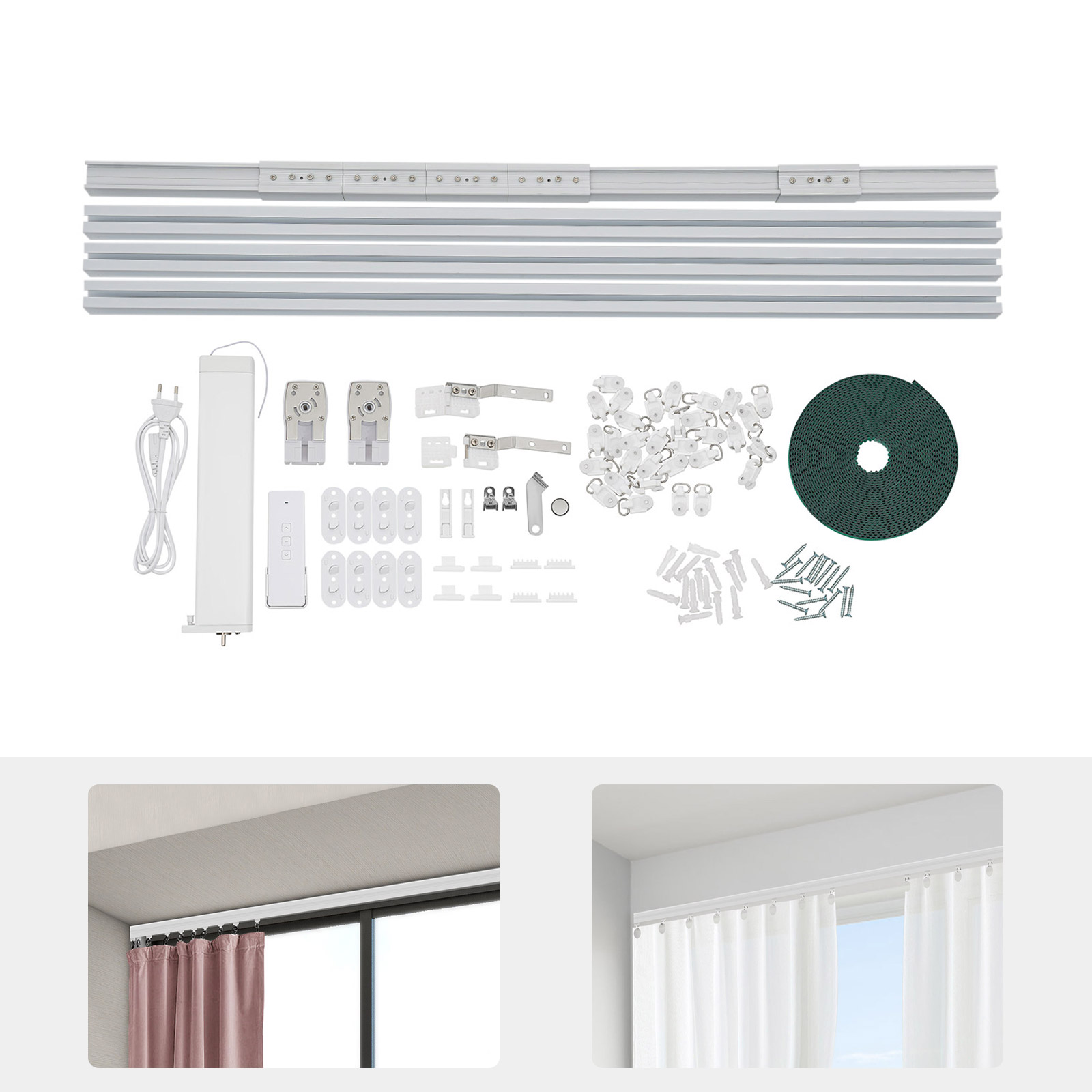 Motorlu Perde Rayı, Uzaktan Ku - Motorized Curtain Rail Alexa Google incelemesi ve fiyatı