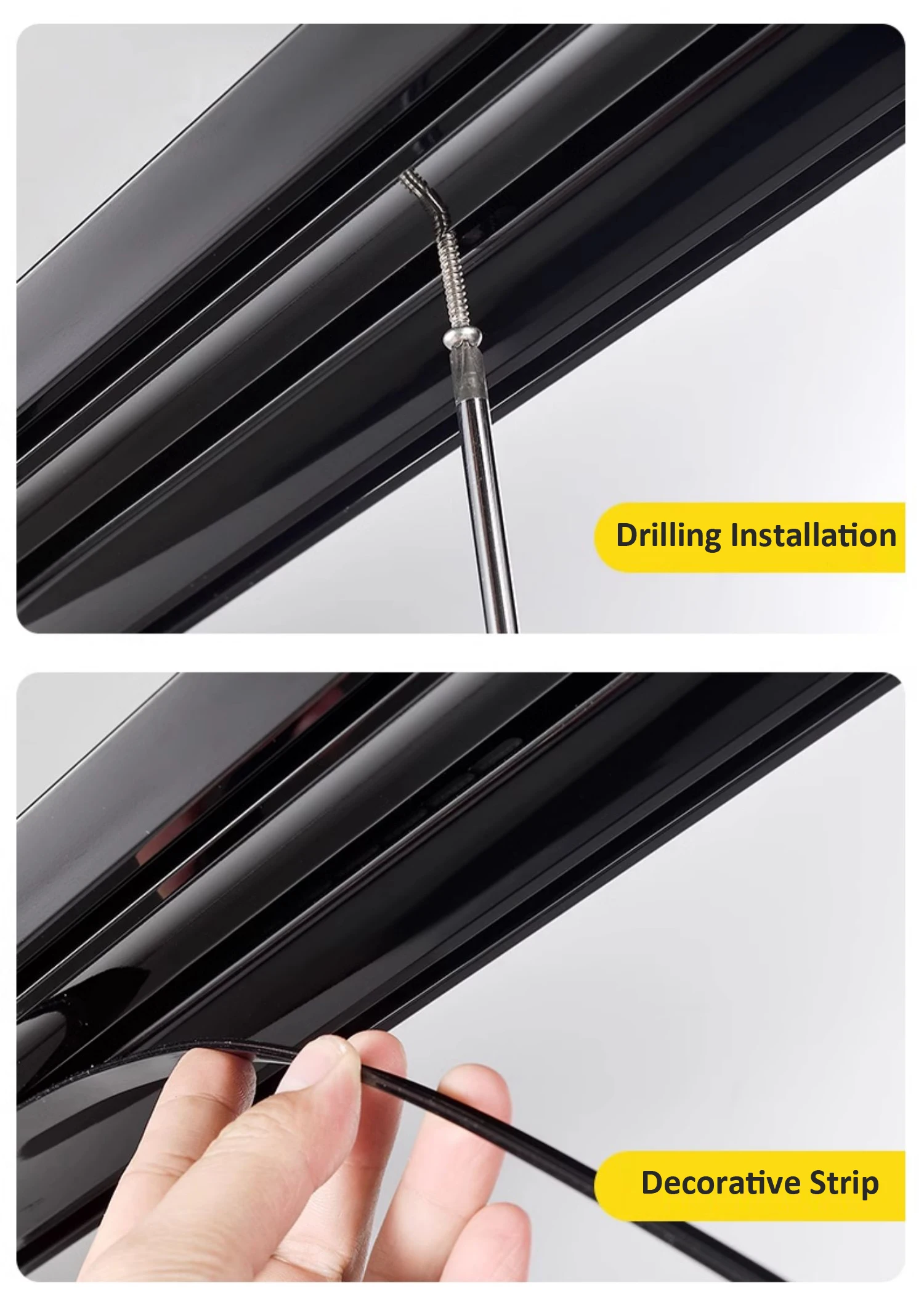 fy-Ultra V Şeklinde Siyah Çift - Curtain Track Ceiling Mount Aluminum incelemesi ve fiyatı