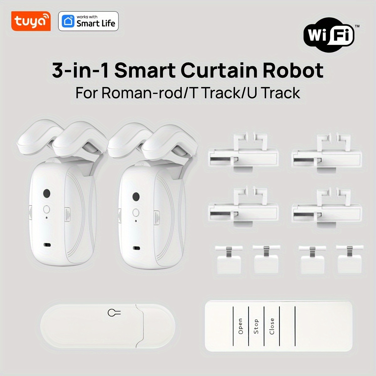 1/2 ADET Tuya Akıllı WiFi Perd - Smart Curtain Robot Pusher incelemesi ve fiyatı
