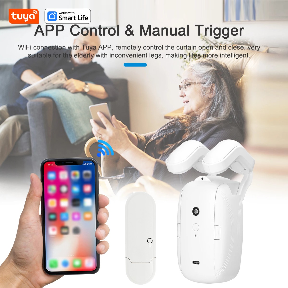 1/2 ADET Tuya Akıllı WiFi Perd - Smart Curtain Robot Pusher incelemesi ve fiyatı