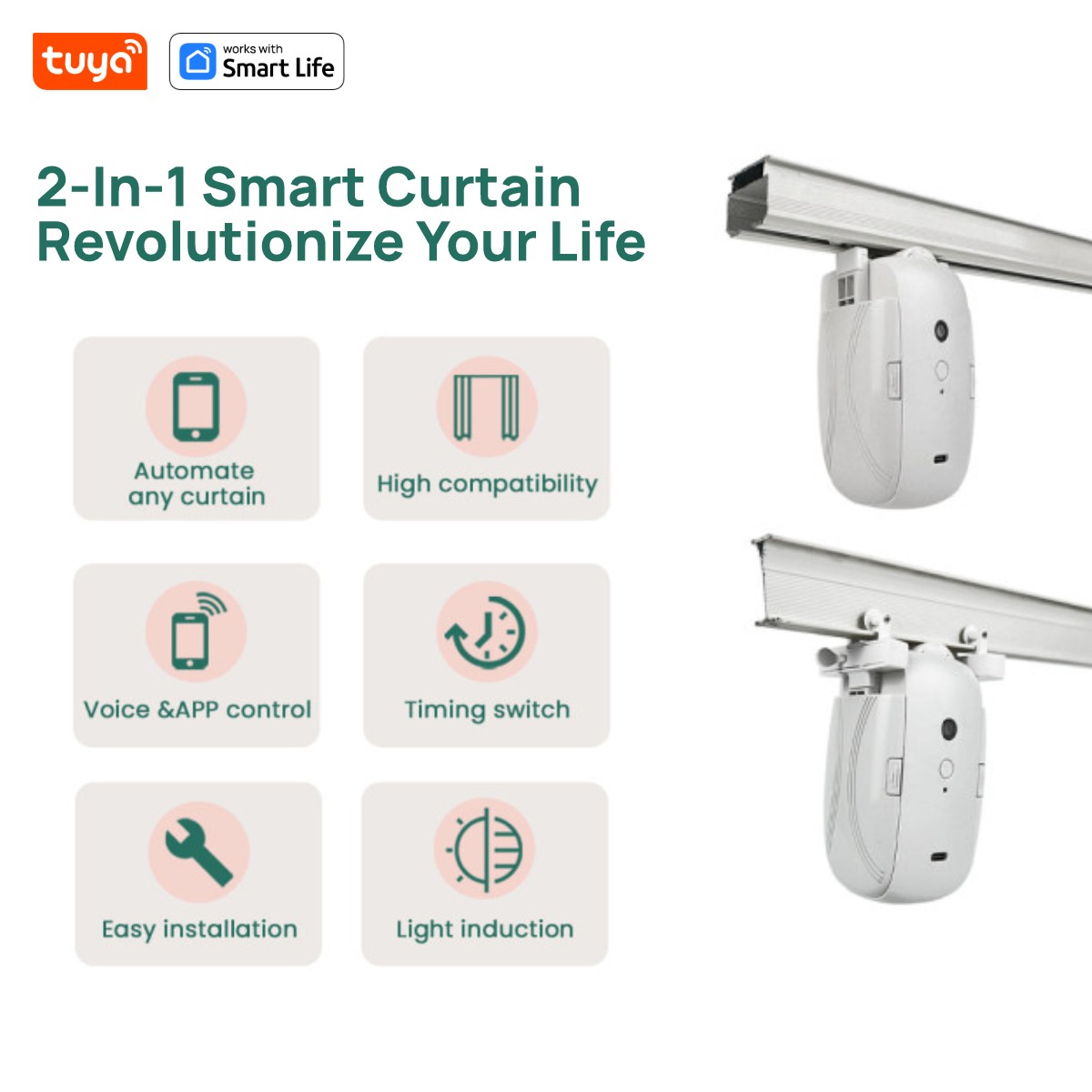 Tuya Akıllı WiFi Perde Robotu  - Smart Curtain Robot Pusher incelemesi ve fiyatı