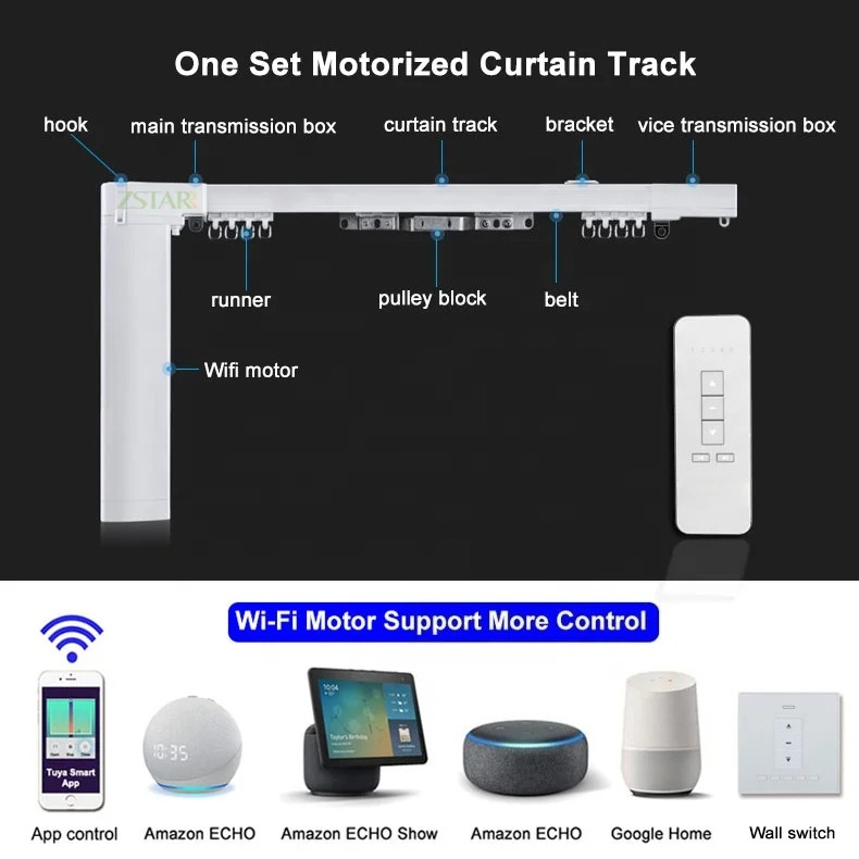Akıllı WiFi Uzaktan Kumandalı  - Motorized Curtain Track Wifi incelemesi ve fiyatı