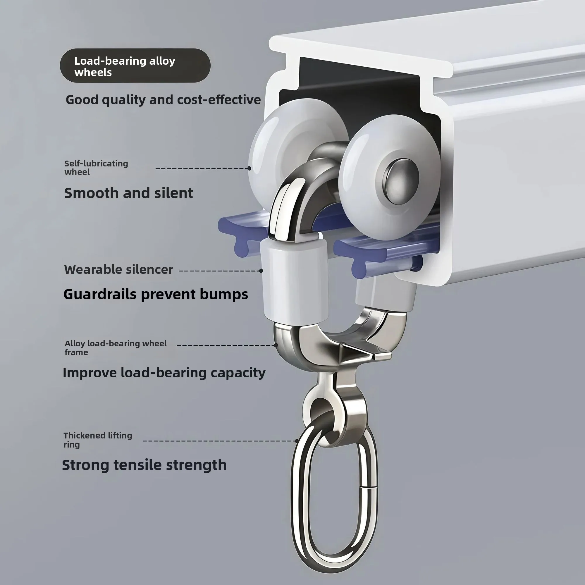 Kalınlaştırılmış Perde Rayı Te - Curtain Track Ceiling Mount Aluminum incelemesi ve fiyatı