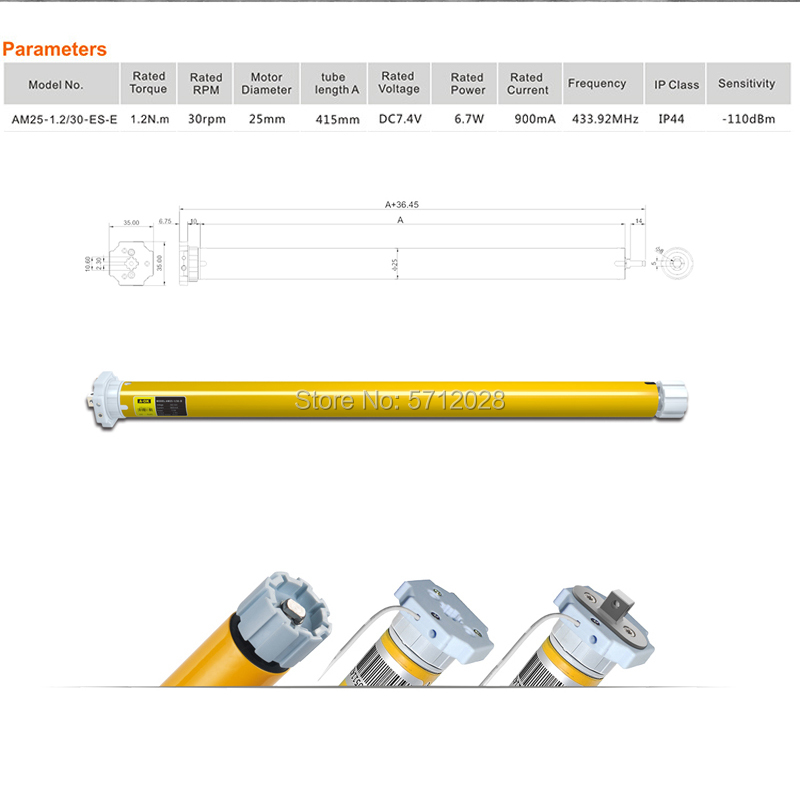 Dahili lityum pil ile A-OK şar - Electric Blind Motor Rechargeable incelemesi ve fiyatı