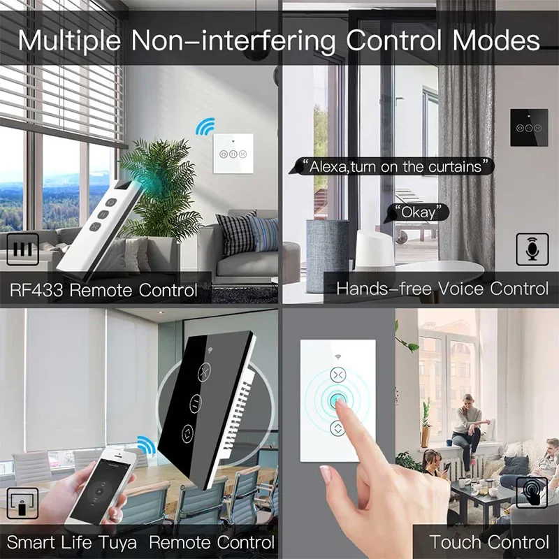 Wifi RF433 Dokunmatik Akıllı P - Motorized Roller Blind Wifi incelemesi ve fiyatı
