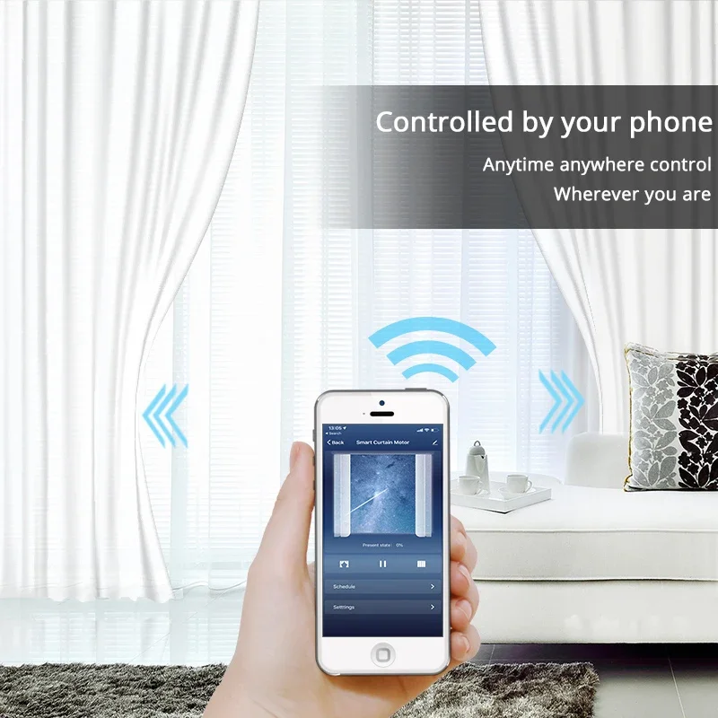 Özelleştirilmiş Wifi Akıllı Ot - Motorized Curtain Track Wifi incelemesi ve fiyatı