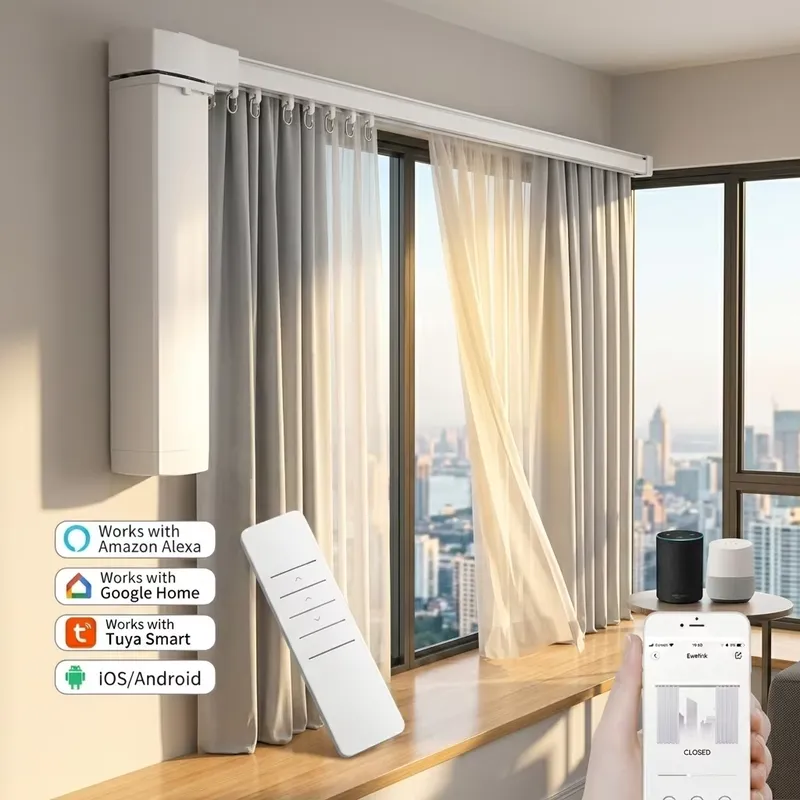 Evrensel Motorlu Perde Rayı, W - Motorized Curtain Track Wifi incelemesi ve fiyatı