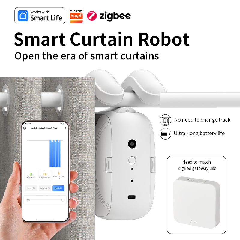 Tuya Akıllı Zigbee Perde Motor - Smart Curtain Robot Pusher incelemesi ve fiyatı