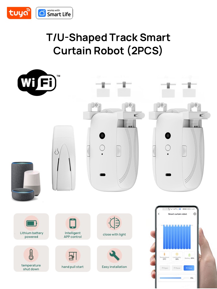 Tuya Akıllı Perde Robotu, WiFi - Smart Curtain Robot Pusher incelemesi ve fiyatı