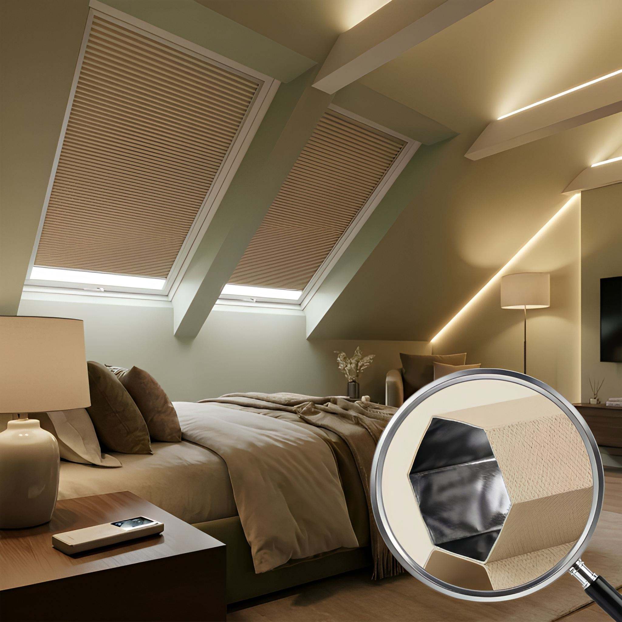 Tavan penceresinden gelen parl - Motorized Skylight Blind incelemesi ve fiyatı