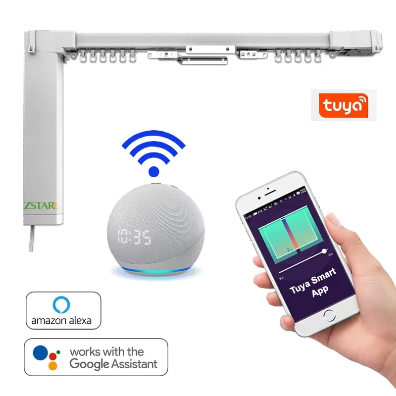 Özel Ölçü Google Home Alexa Uy - Motorized Curtain Track Wifi incelemesi ve fiyatı