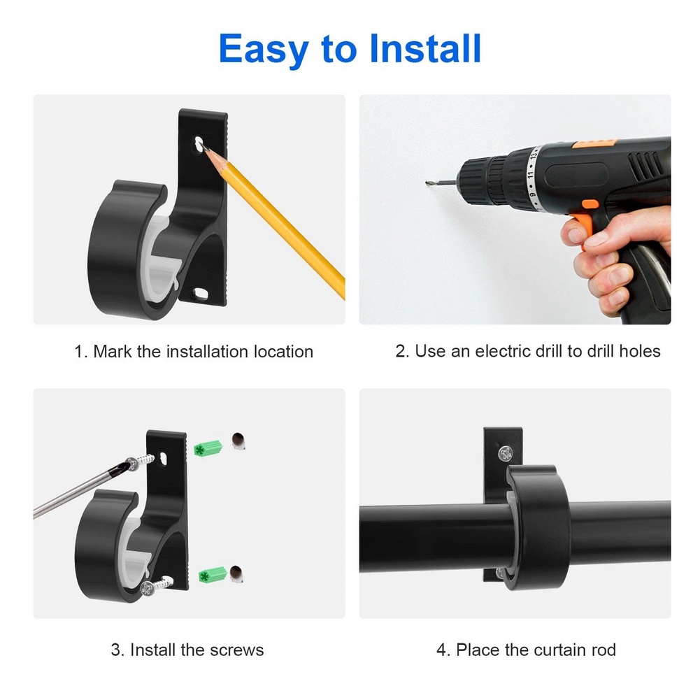 6'lı Paket Siyah Perde Rayı Br - Curtain Track Ceiling Mount Aluminum incelemesi ve fiyatı